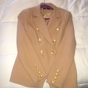 Double Breasted Missguided Camel Blazer